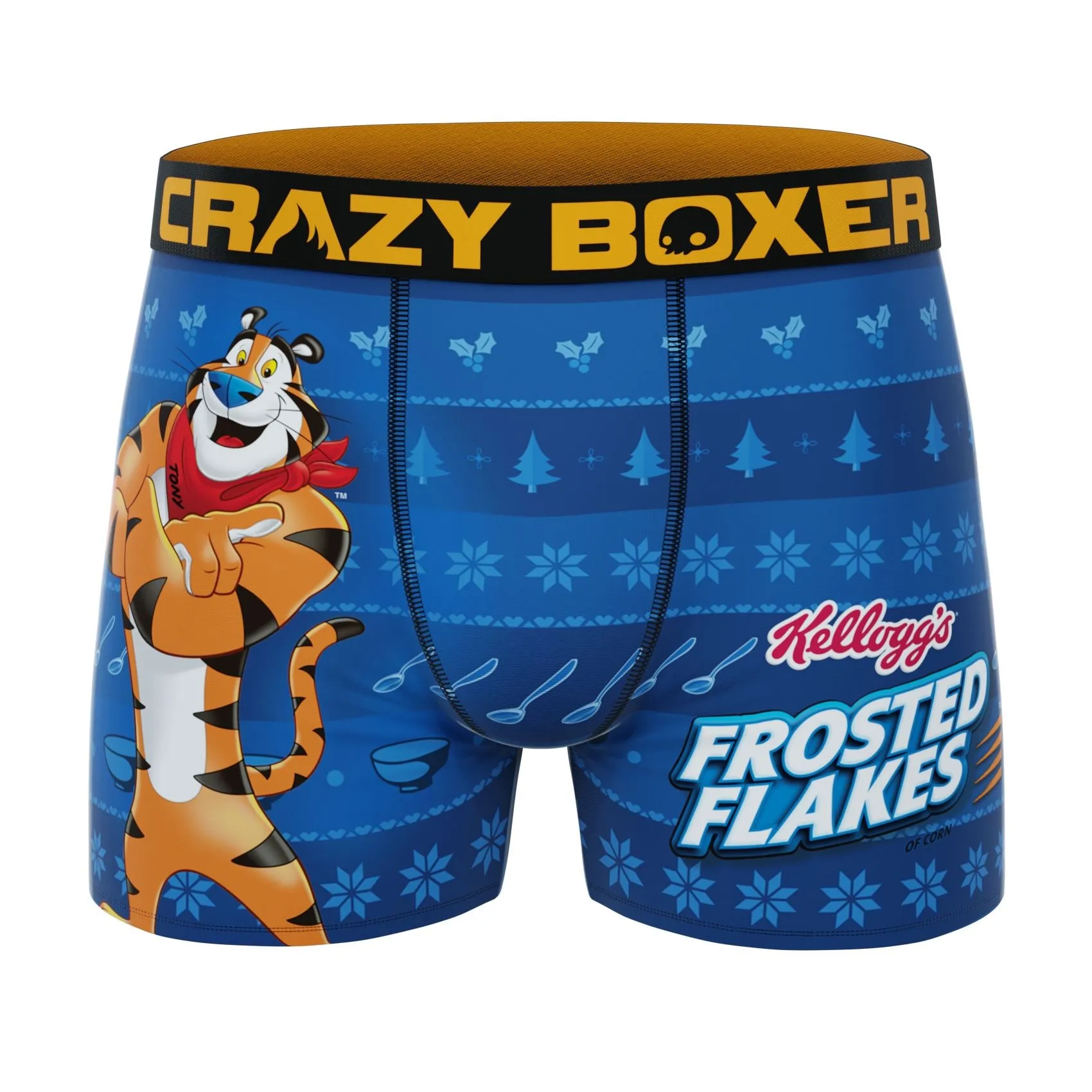 CRAZYBOXER Kellogg's Frosted Flakes and Froot Loops Men's Boxer Briefs (2 Pack)