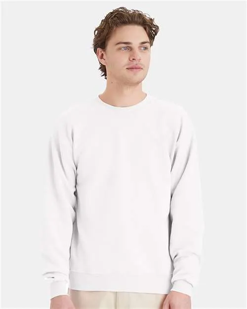 Custom Embroidered - Hanes - Ecosmart® Crewneck Sweatshirt - White - P160