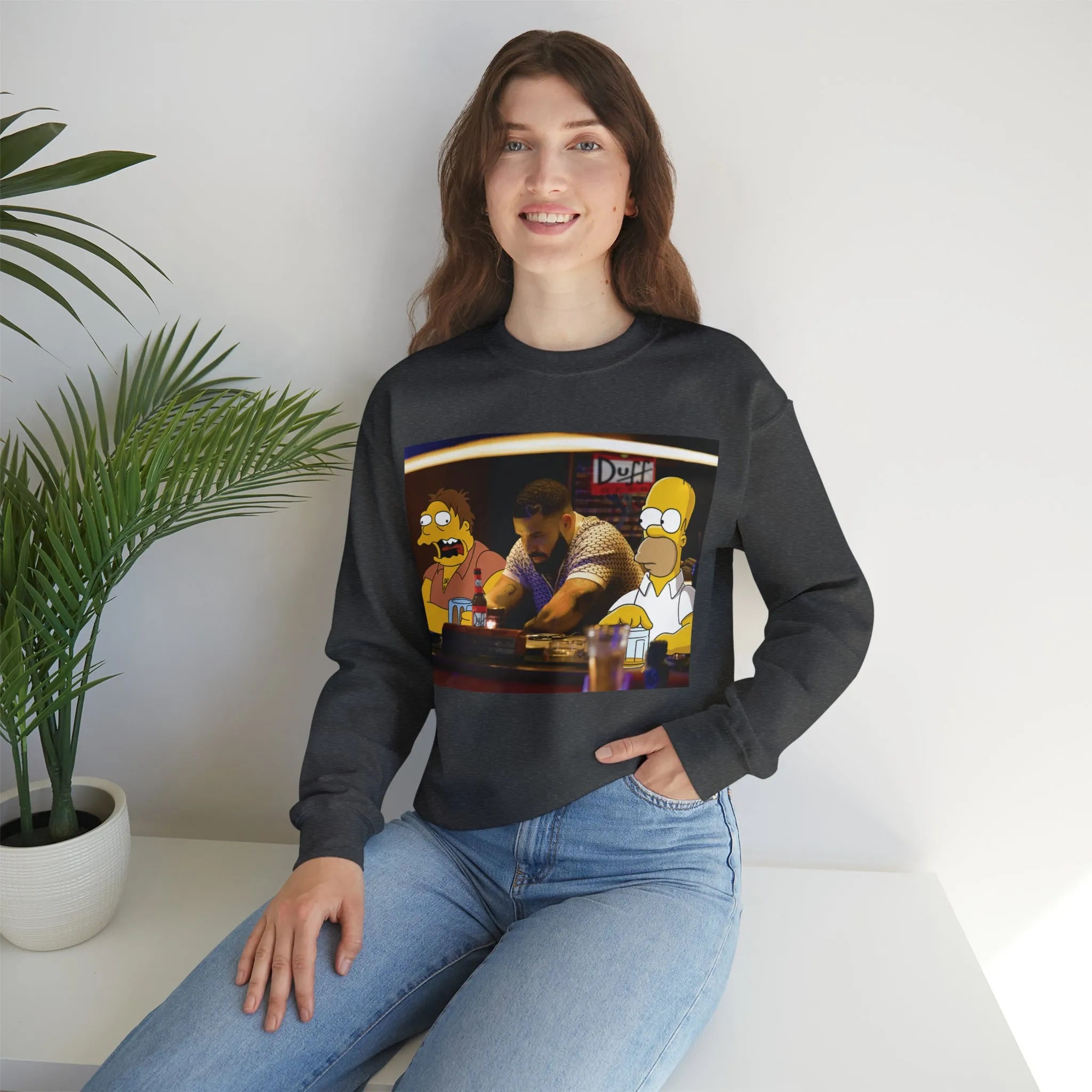 Drake at Moe's Simpsons Unisex Crewneck Sweatshirt