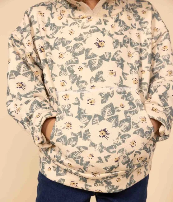 Flowery Fleece Hoodie