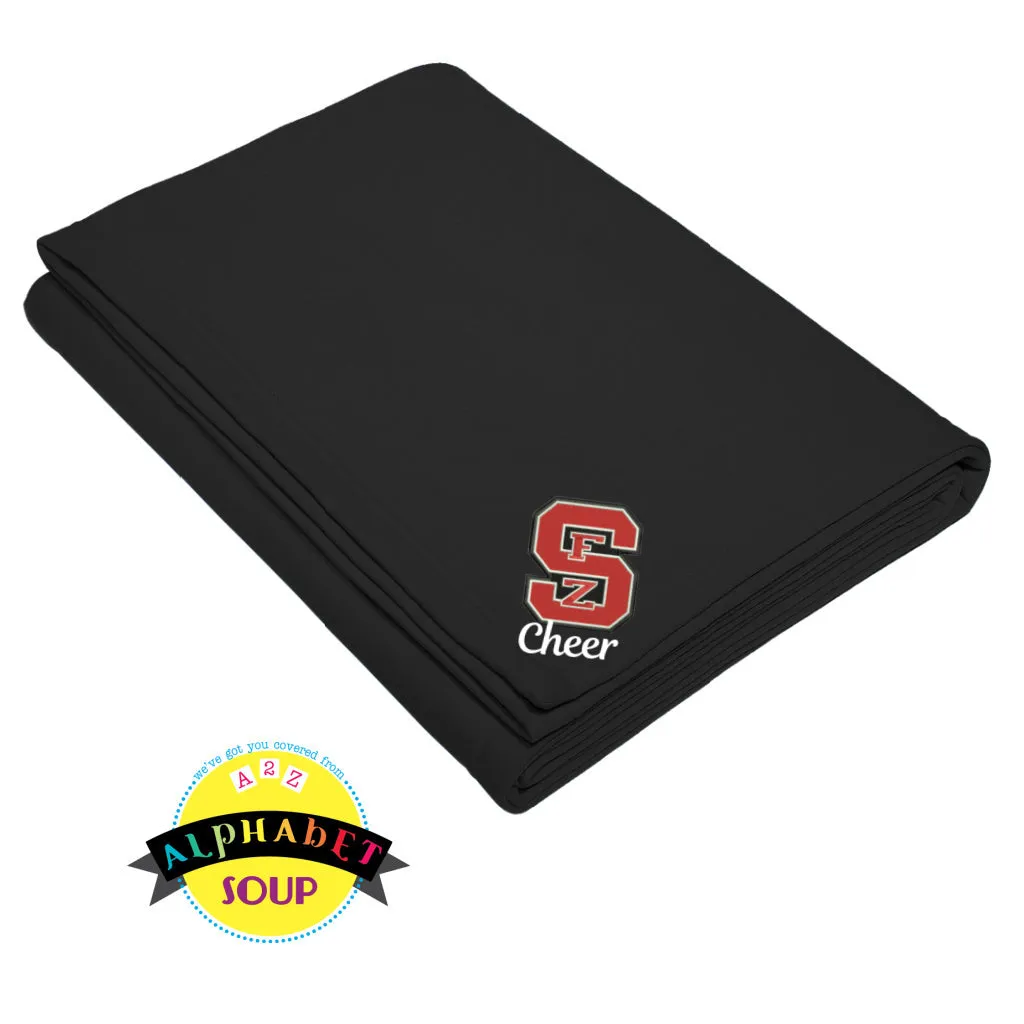FZS Jr Bulldogs Cheer Logo Fleece Sweatshirt Blanket