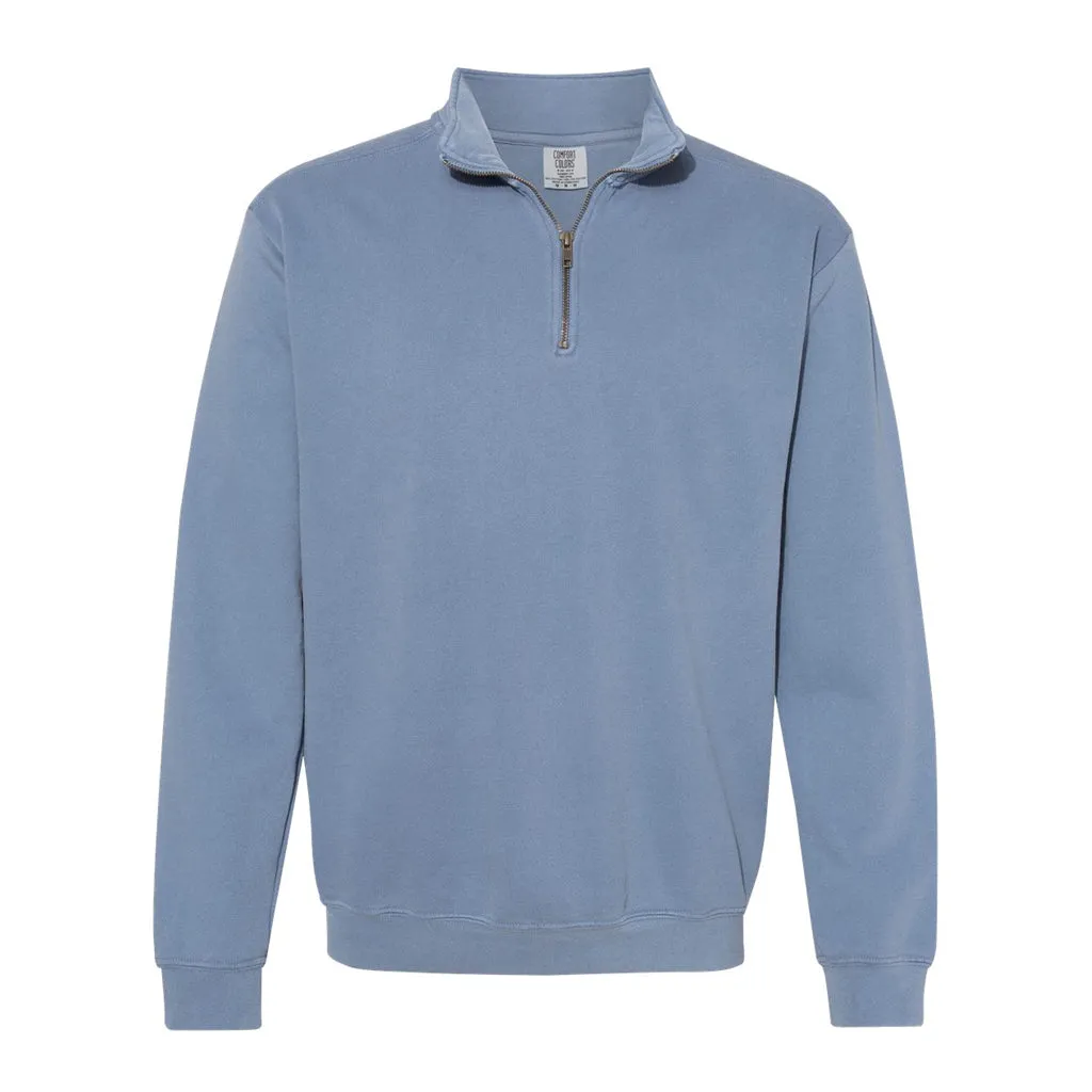 Garment-Dyed Quarter Zip Sweatshirt