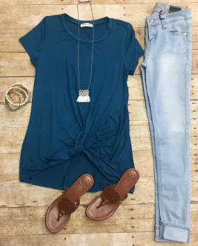 Knotted Top: Teal