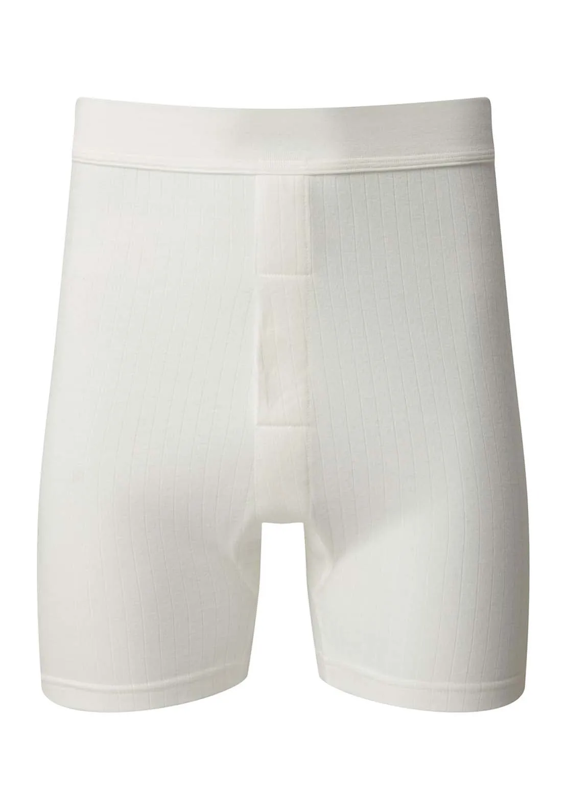 Mens Thermal Trunks - Cream / White