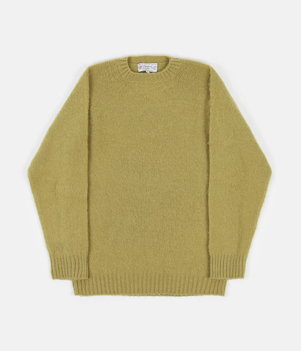 Shetland Woollen Co. Shaggy Crewneck Sweatshirt - Chartreuse