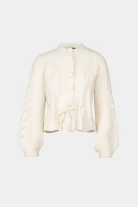 Sophia chunky cardigan White