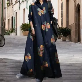 Women's Floral Print Maxi Dress 2XL 58031