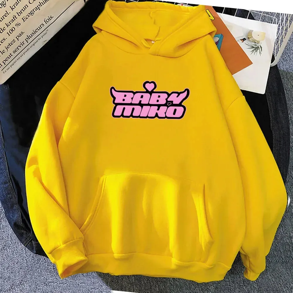 Young Miko BabyMiko Hoodies Roupas Femininas Streetwear Comfortable Winter Hooded Sweatshirts Women Female Clothing Printing Top
